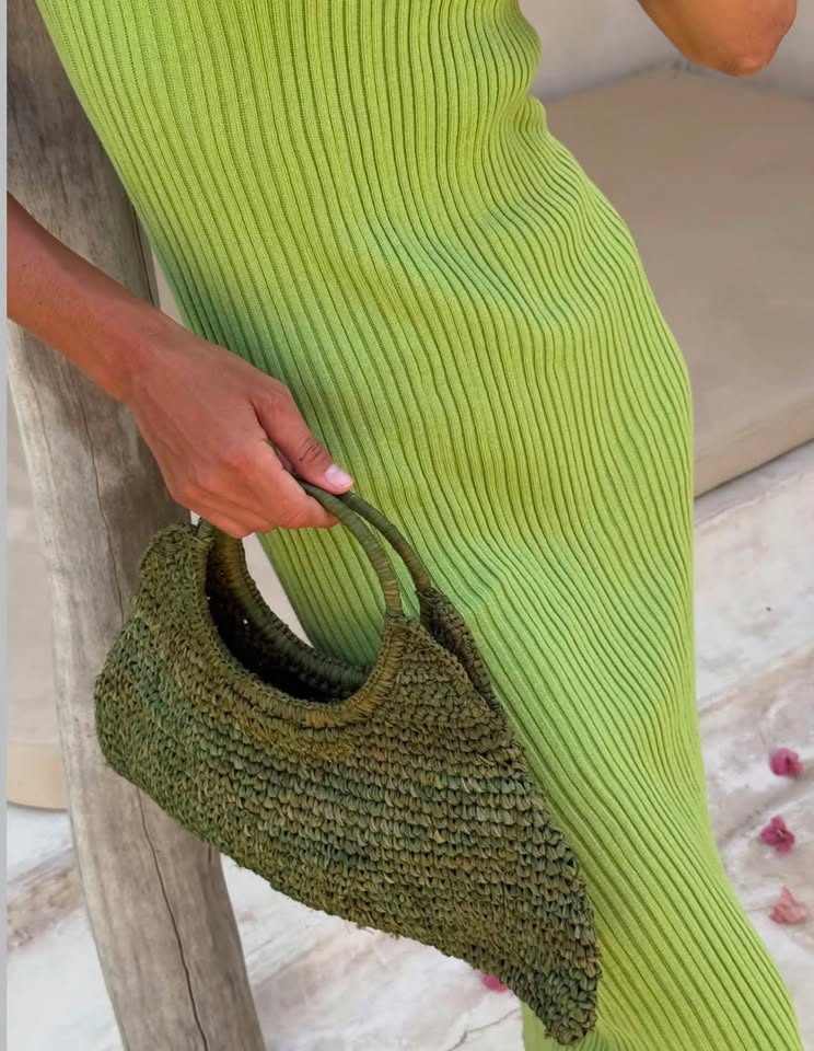 Abito donna Conture verde lime - dettaglio tessuto