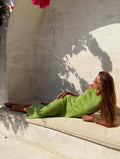 Abito donna Conture verde lime - vista laterale
