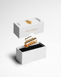 Metal Hair Clip Gold – fermaglio metallico dorato nella sua confezione bianca